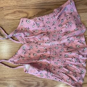 Floral Pink Kids Tank Top